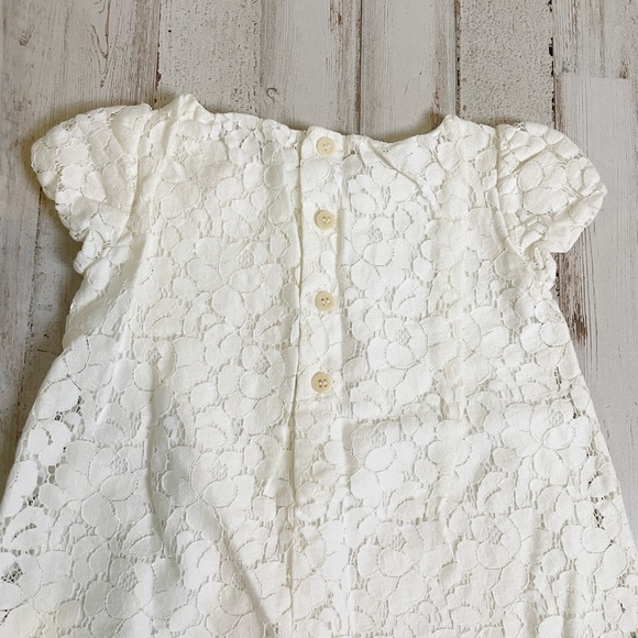 Il Gufo | Girls Ivory Lace Tunic with Bow | Size: 6M - Picture 6 of 8
